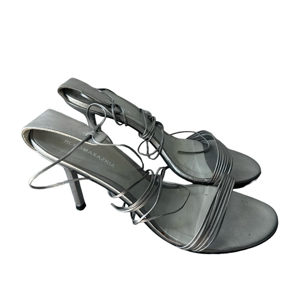 Silver Heels w/ Straps 9 BCGG Maxzaria